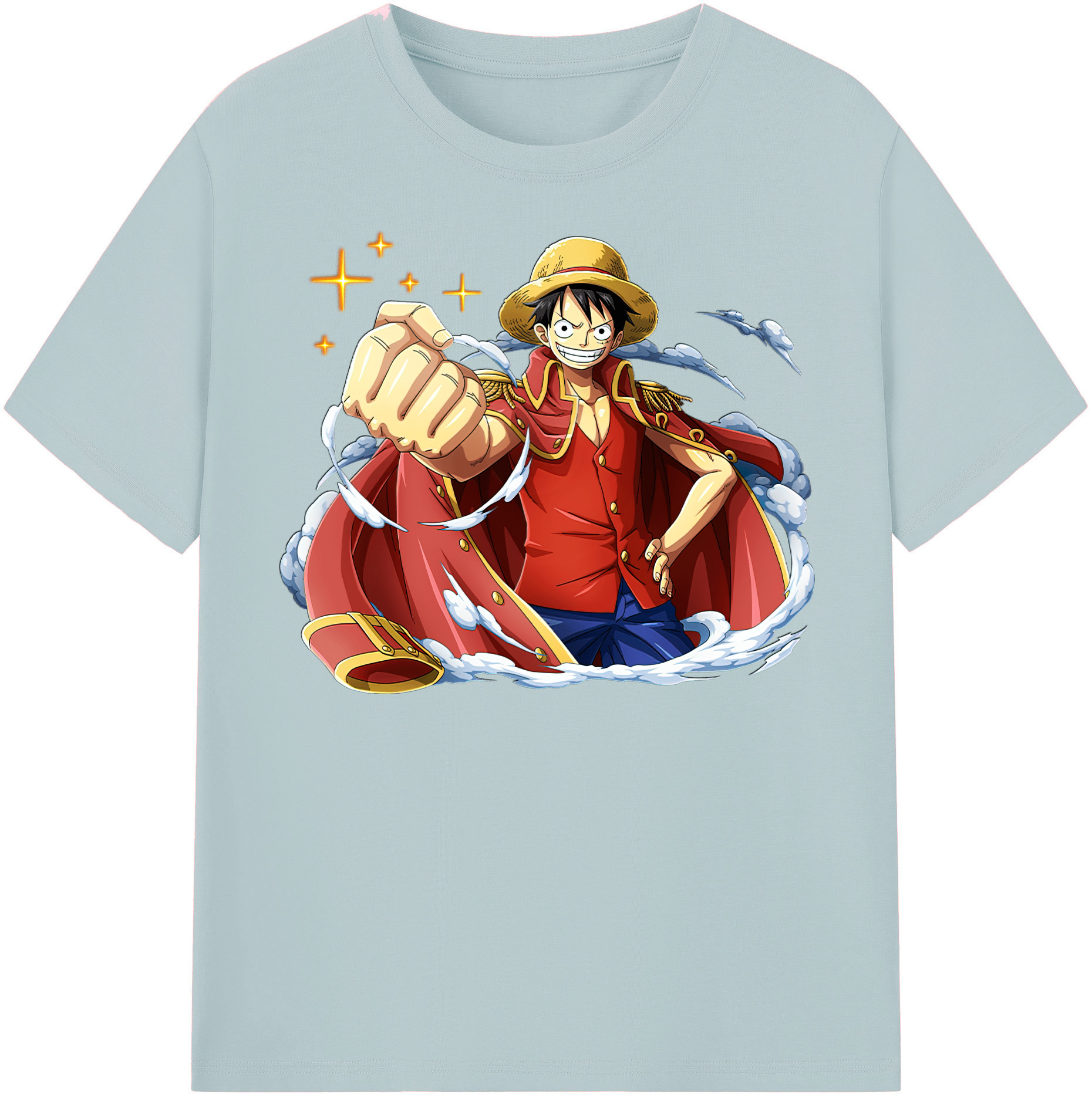 ワンピース モンキー・D・ルフィ ONE PIECE Monkey D. Luffy 綿100％半袖Tシャツ（フロントプリント）